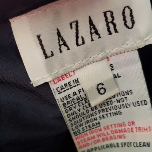 Lazaro dark blue satin dress - Picture 5 of 5